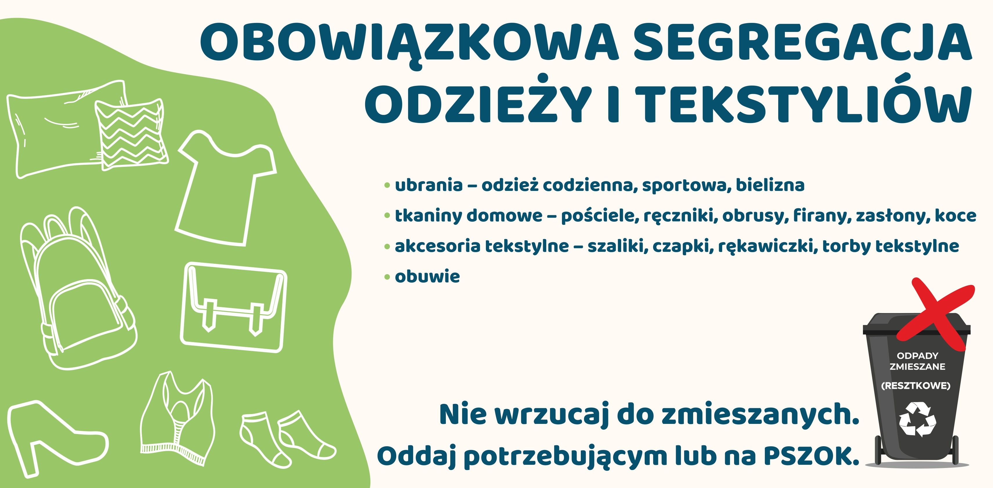 Obowiązkowa segregacja odzieży i tekstyliów