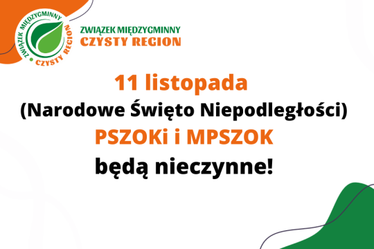 11 listopada PSZOK i MPSZOK będą nieczynne