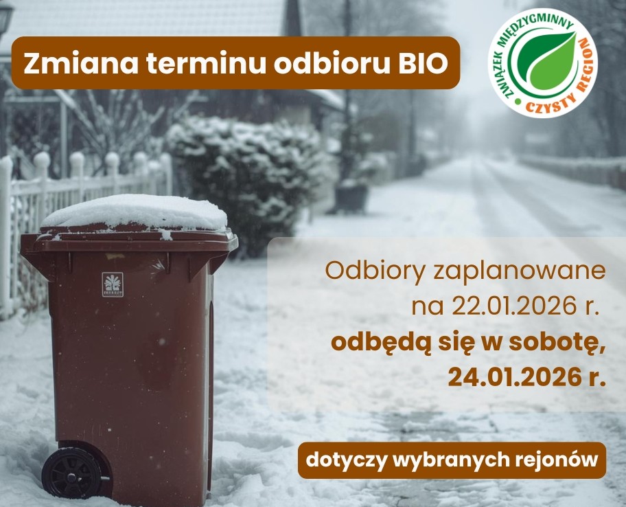 Zmiana terminu odbioru odpadów BIO