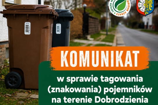 Komunikat w sprawie znakowania pojemników w Dobrodzieniu