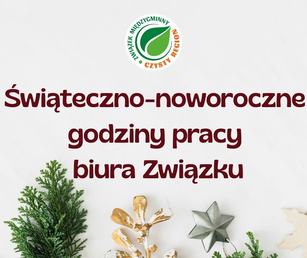 Świąteczne godziny pracy biura Związku